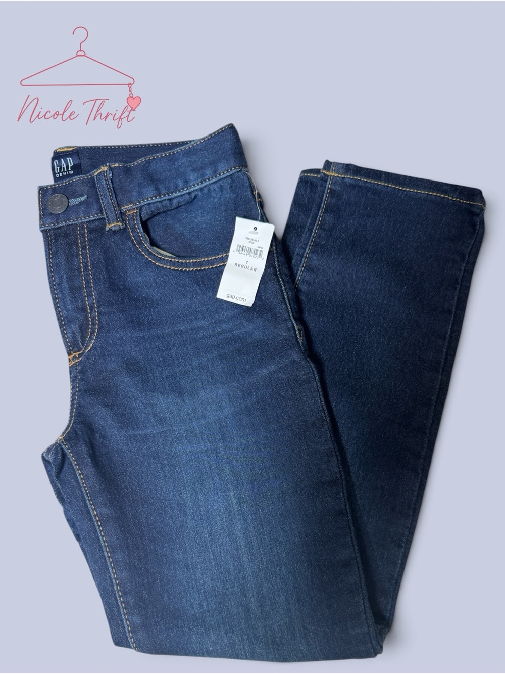NWT Gap Boys Size 7 Regular Dark Wash Denim Jeans